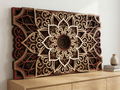 Mandala multicapa cortado con láser #29 Arte de pared – Diseño de mandala de 9 capas | Decoración de pared 3D | Archivos AI SVG DXF DWG