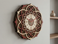 Reloj Mandala Multicapa Cortado con Láser #6 Arte de Pared – Diseño de Reloj Ornamental de 6 Capas | Decoración de Pared 3D | Archivos AI SVG DXF DWG
