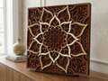 Mandala Multicapa Cortado con Láser #42 para pared – Diseño de Mandala de 9 Capas | Decoración de pared 3D | Decoración de Mesa 3D | Archivos AI SVG DXF DWG AI