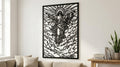 Laser Cut Religious Wall Art Decor The Risen Christ in Glory Black Frame Flow-Line Art | Laser Cut File SVG AI and more