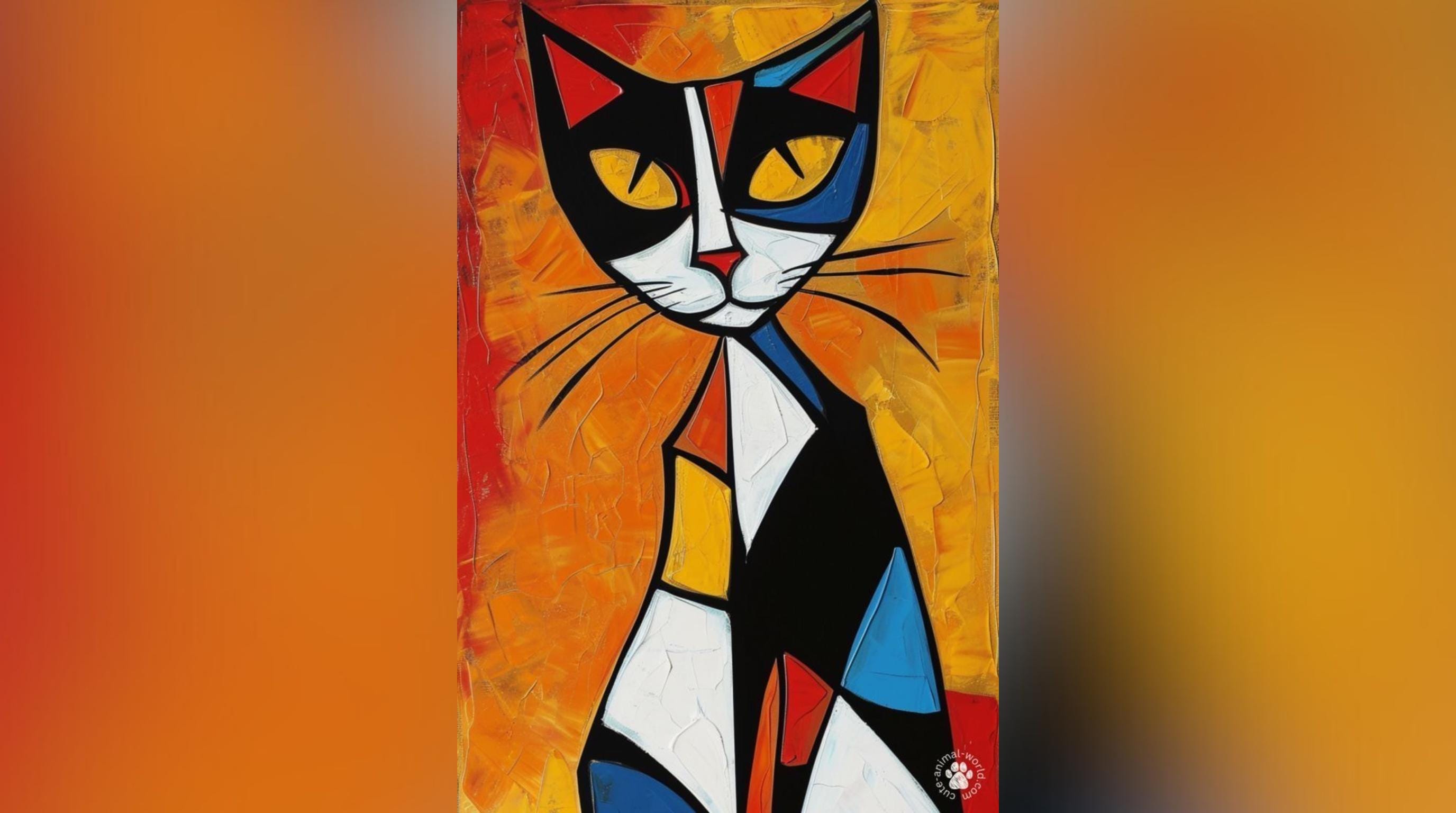 Laser Cut Abstract Wall Art Decor – The Feline | Black Frame Flow-Line Art | SVG AI DXF dwg Files