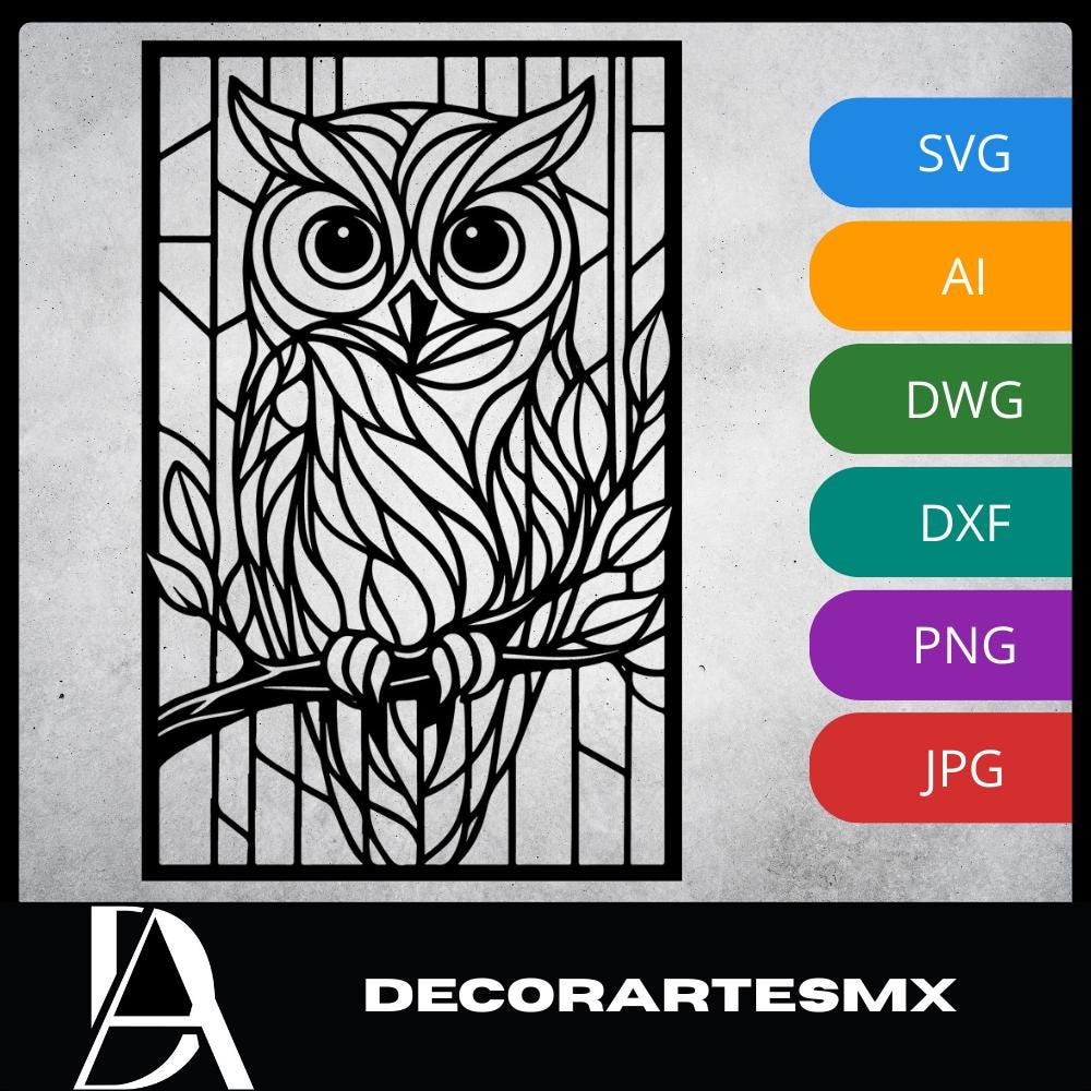 Laser Cut Abstract Wall Art Decor – The Sentinel | Black Frame Flow-Line Art | SVG AI DXF dwg Files