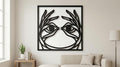 Laser Cut Abstract Wall Art Decor – The Gaze | Flow-Line Art with Black Frame | AI SVG DXF dwg Files