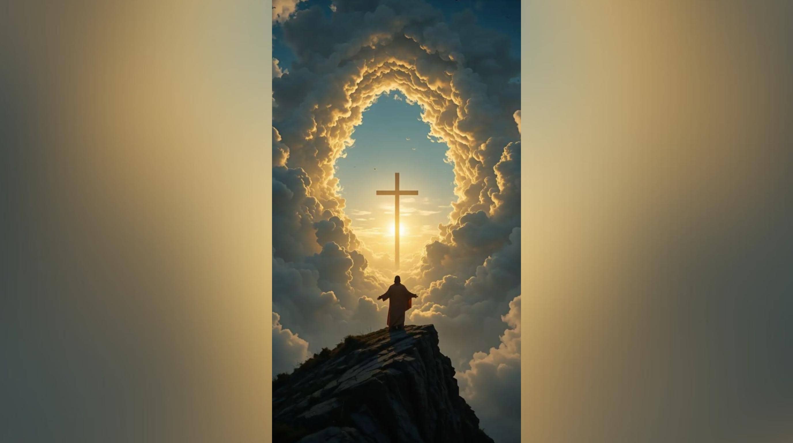 Laser Cut Religious Wall Art Decor Christ the Way to the Father Black Frame Flow-Line Art | Laser Cut File SVG AI and more