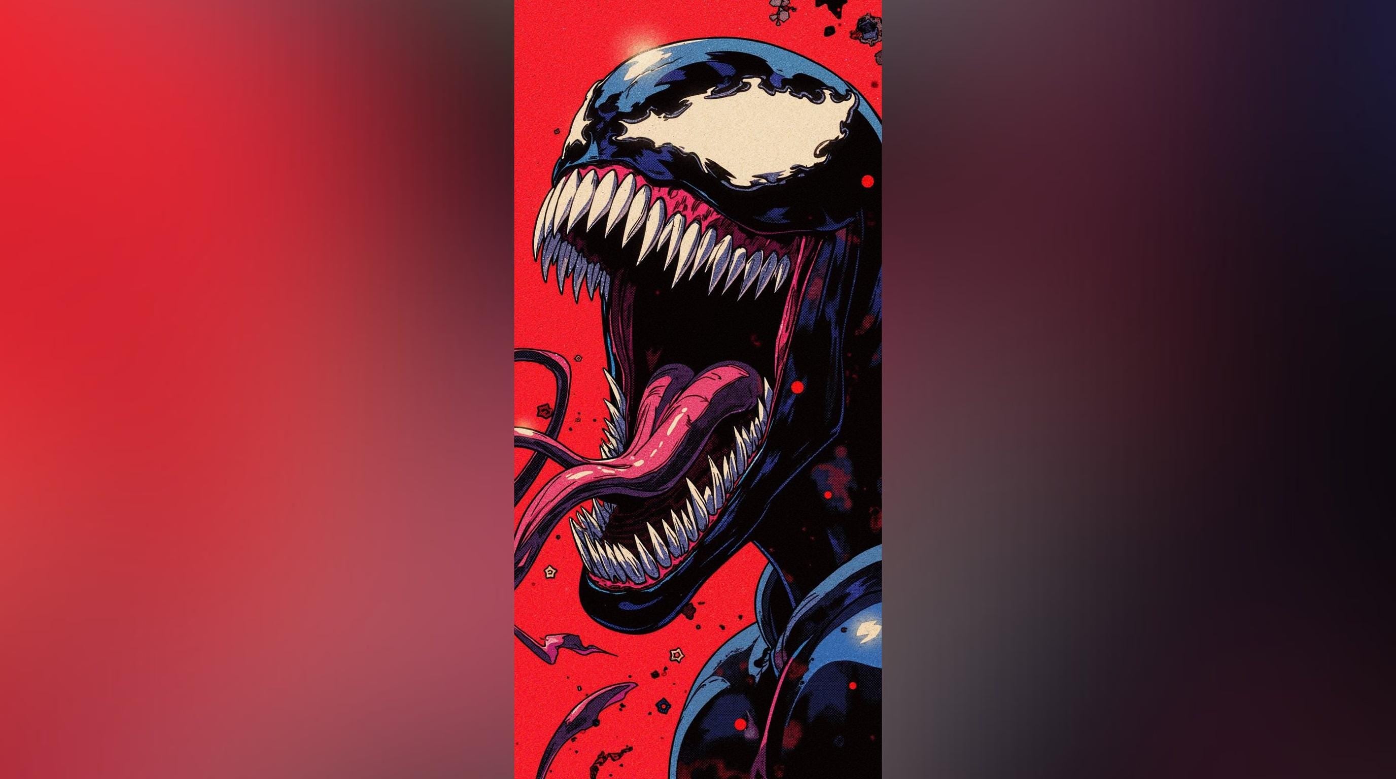 Laser Cut Comic Wall Art Decor – Venom | Flow-Line Art Black Frame | SVG AI DXF dwg Files