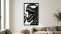 Laser Cut Comic Wall Art Decor – Venom | Flow-Line Art Black Frame | SVG AI DXF dwg Files