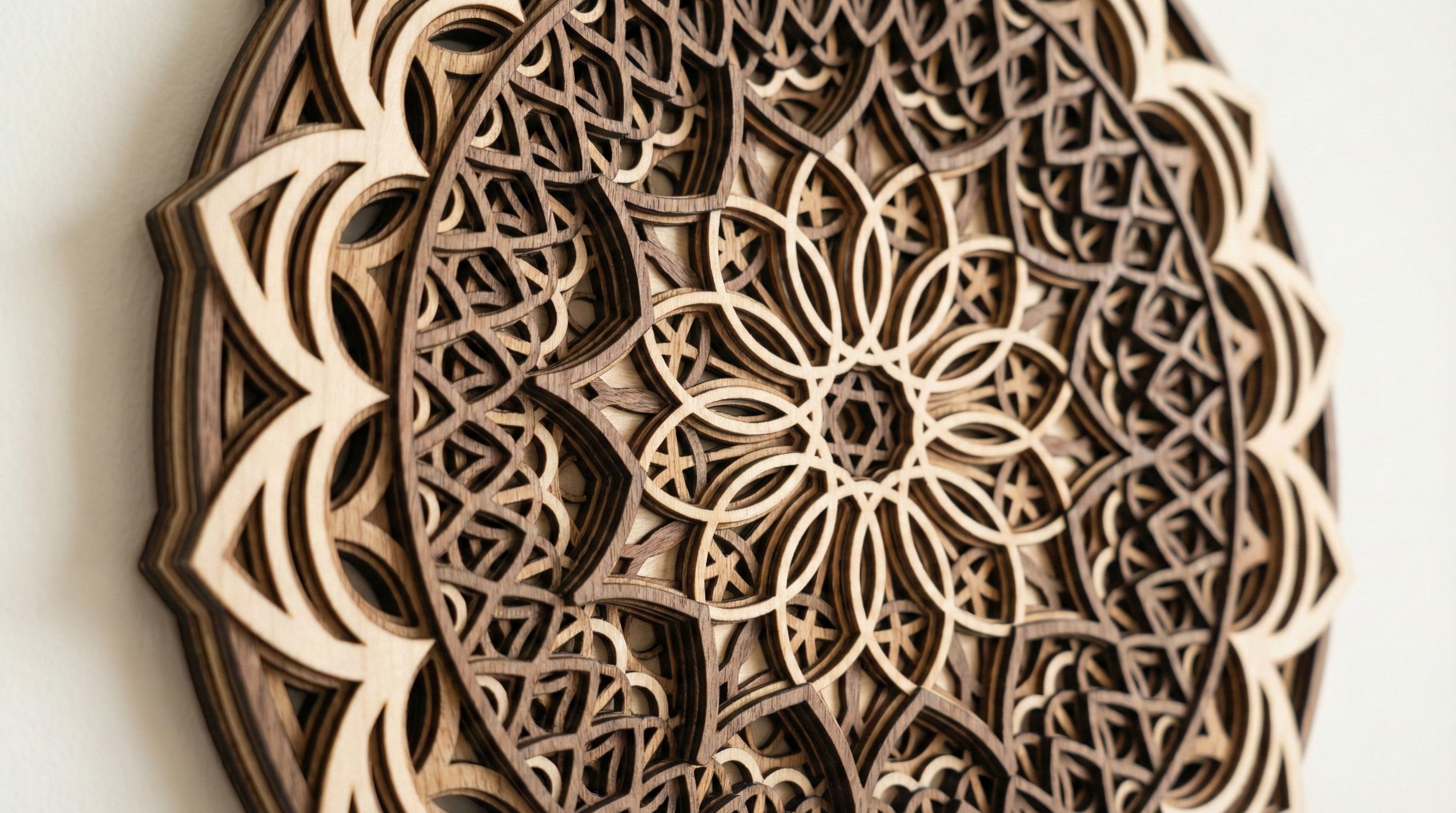 Laser Cut Multilayer Mandala 7 Wall Art – 8 Layer Mandala Design | 3D Wall Decor | AI SVG DXF dwg Files