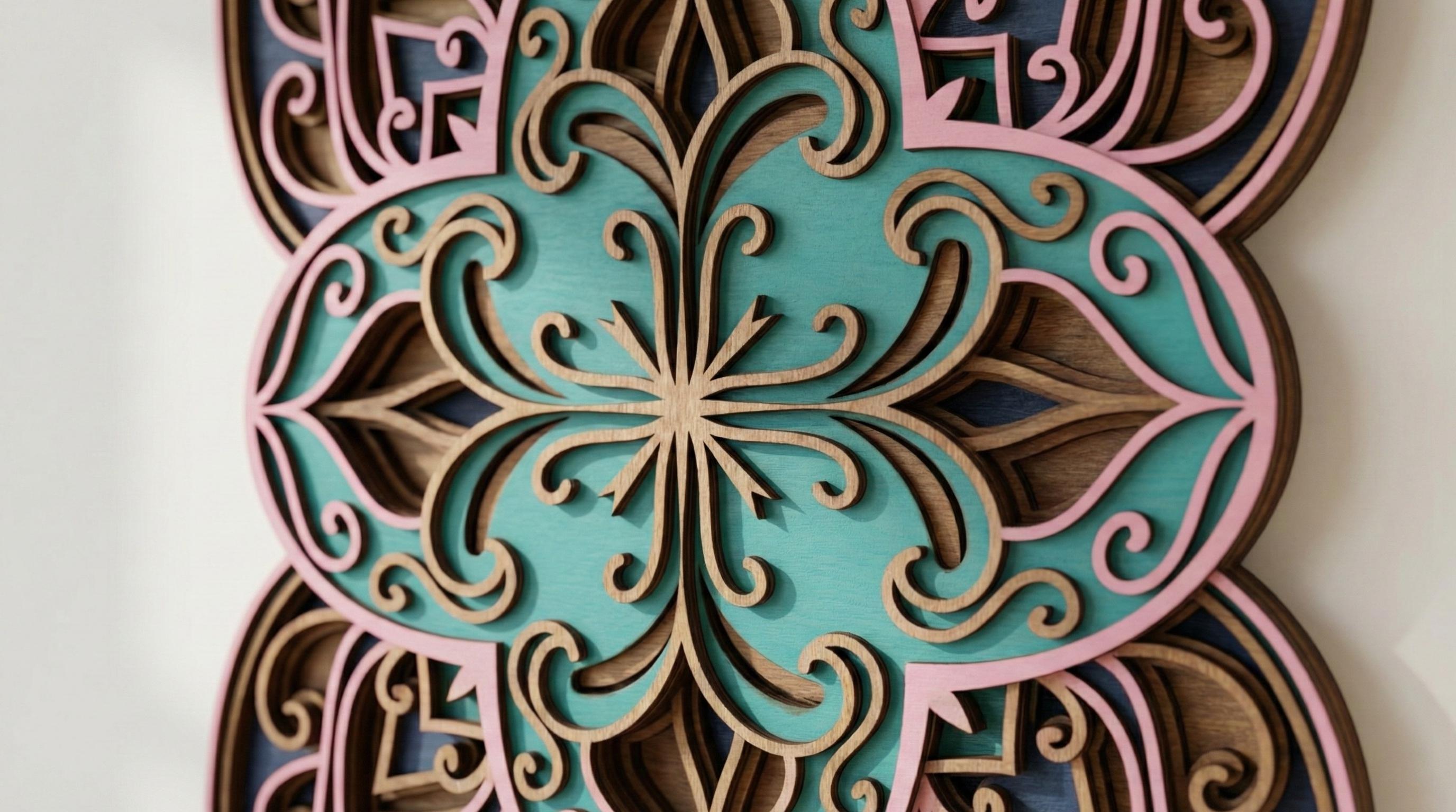 Laser Cut Multilayer Mandala 6 Wall Art – 5 Layer Mandala Design | 3D Wall Decor | AI SVG DXF dwg Files