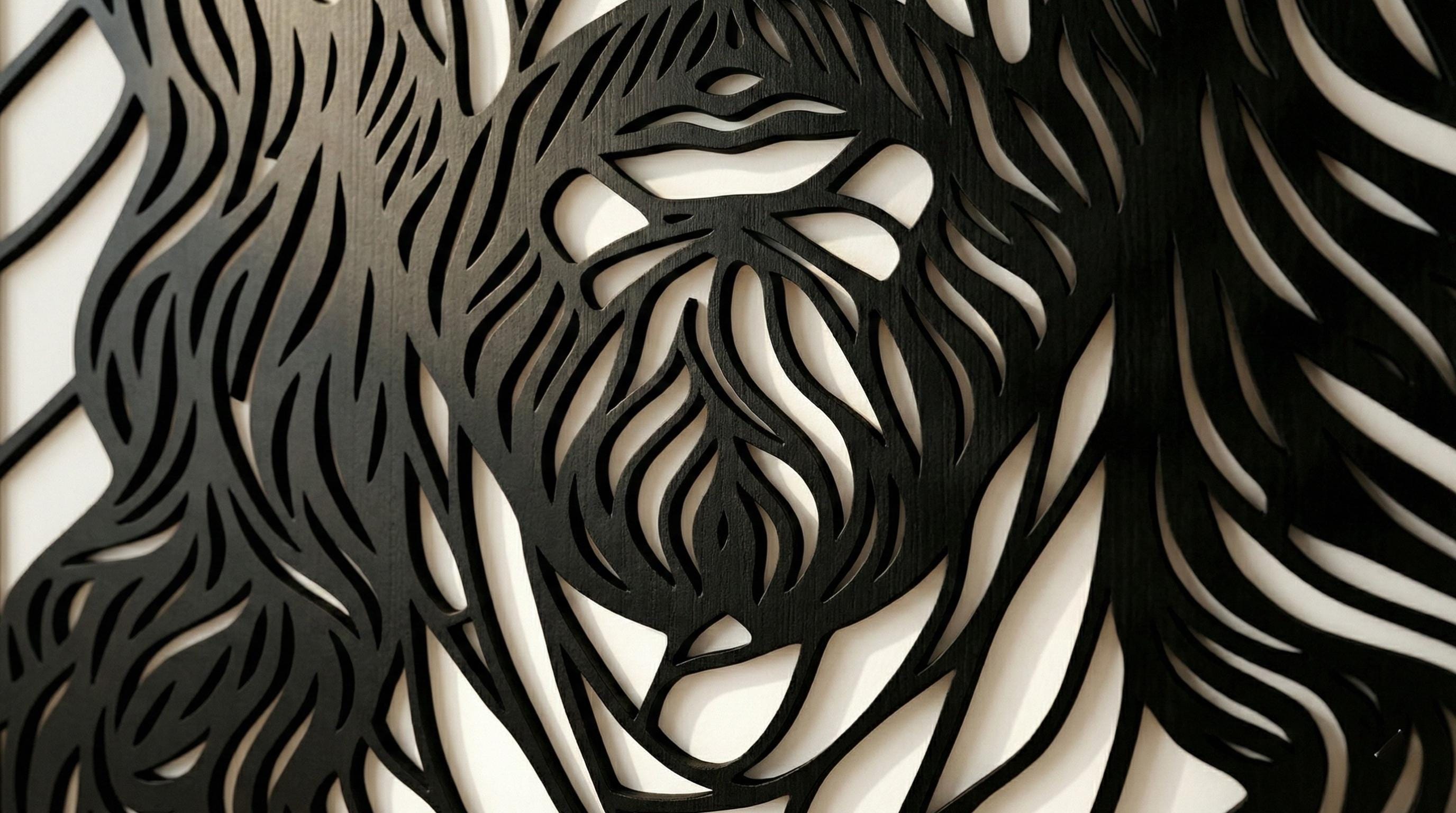 Laser Cut Religious Wall Art Decor – The Redeemer | Flow-Line Art with Black Frame | AI SVG DXF dwg Files