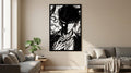 Laser Cut Anime Wall Art Decor – Sung Jin Woo | Flow-Line Art Black Frame | SVG AI DXF dwg Files