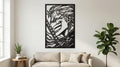 Laser Cut Anime Wall Art Decor – Zoro | Flow-Line Art Black Frame | SVG AI DXF dwg Files