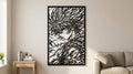 Laser Cut Anime Wall Art Decor – Killua | Flow-Line Art Black Frame | SVG AI DXF dwg Files