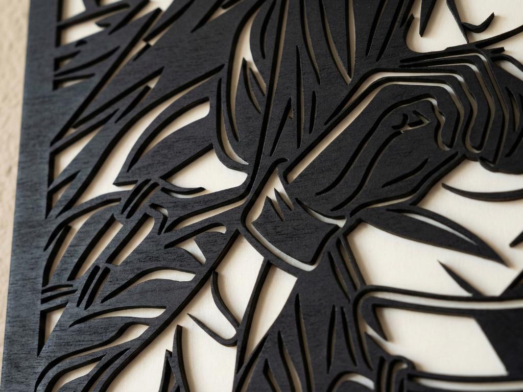 Laser Cut Anime Wall Art Decor – Madara Uchiha 2 | Flow-Line Art Black Frame | SVG AI DXF dwg Files