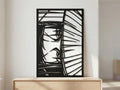 Laser Cut Anime Wall Art Decor – Itachi Uchiha | Flow-Line Art Black Frame | SVG AI DXF dwg Files