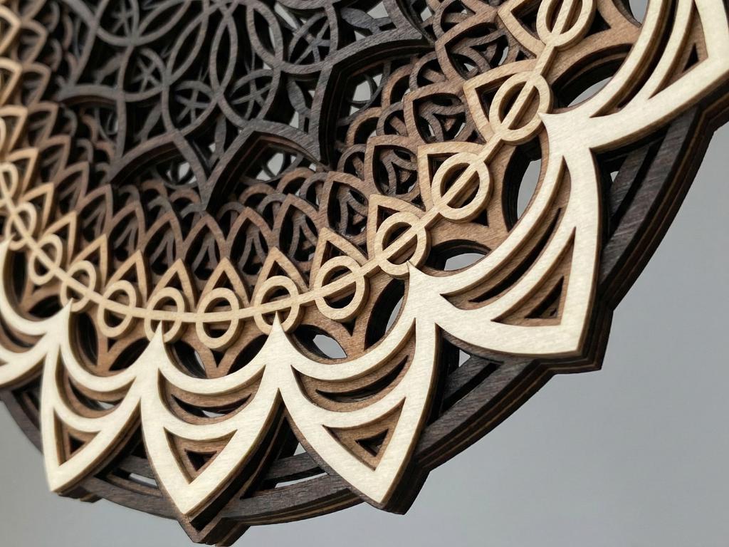 Laser Cut Multilayer Mandala 7 Wall Art – 8 Layer Mandala Design | 3D Wall Decor | AI SVG DXF dwg Files