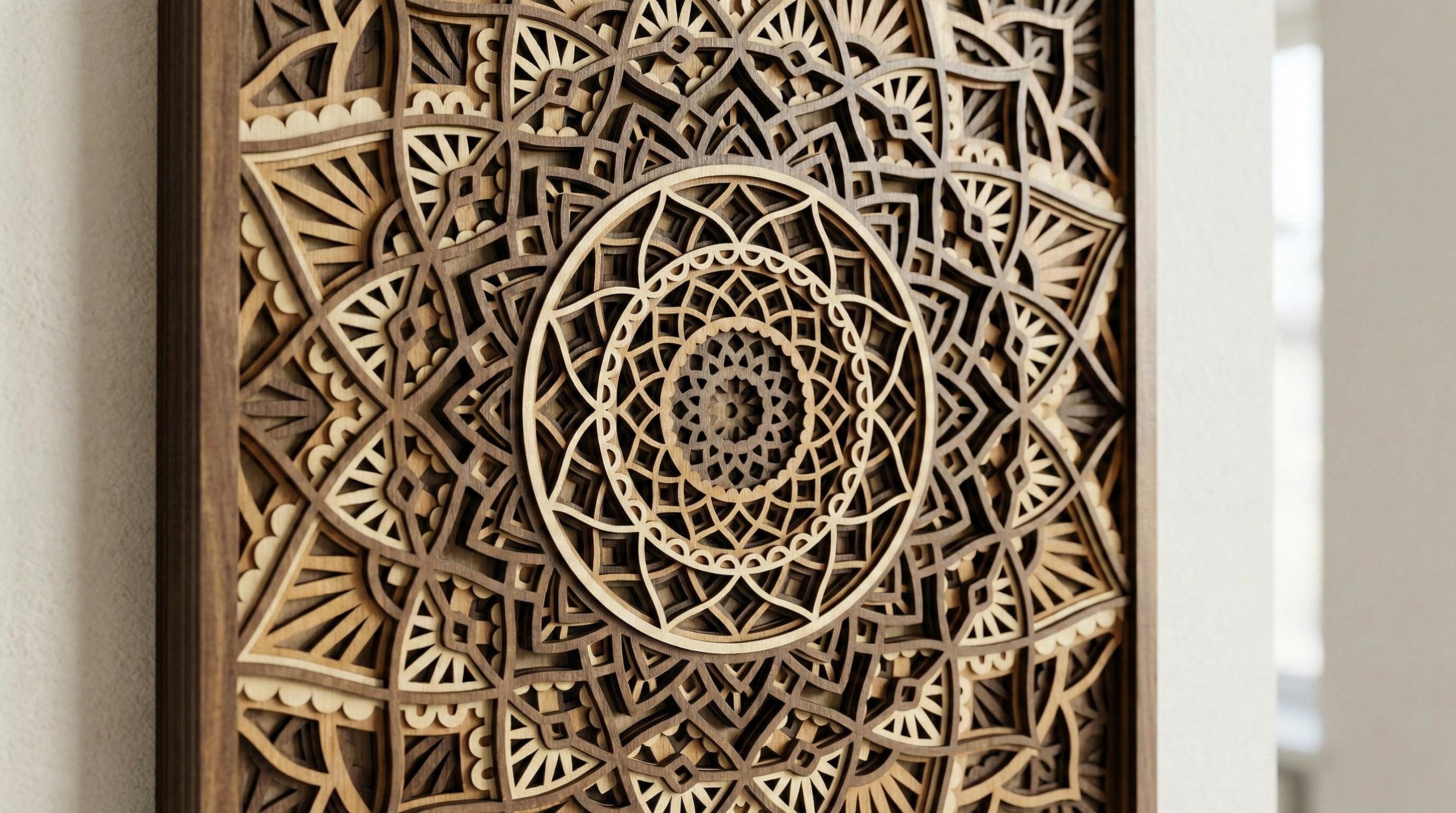 Laser Cut Multilayer Mandala 4 Wall Art – 6 Layer Mandala Design | 3D Wall Decor | AI SVG DXF dwg Files