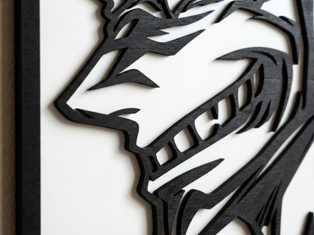 Laser Cut Anime Wall Art Decor – Ryomen Sukuna | Flow-Line Art Black Frame | SVG AI DXF dwg Files