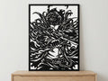 Laser Cut Anime Wall Art Decor – Sung Jin Woo 2 | Flow-Line Art Black Frame | SVG AI DXF dwg Files