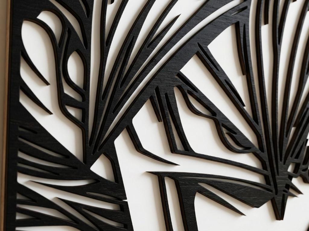 Laser Cut Anime Wall Art Decor – Goku Black | Flow-Line Art Black Frame | SVG AI DXF dwg Files